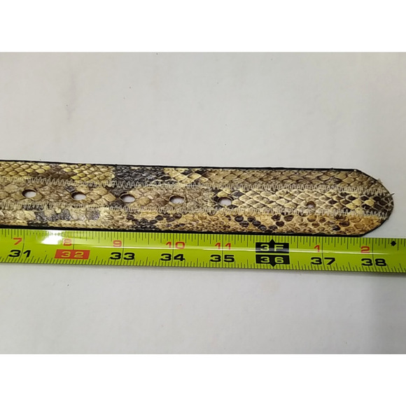 Tony Lama Multicolor Leather Silvertone Buckle Men Belt -Made in USA - Size 34 - Picture 16 of 16